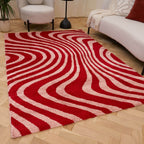 Joli Wavy Stripes Red & Pink Rug | Rectangular | 80x150cm − 200x290cm The Rugs