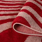 Joli Wavy Stripes Red & Pink Rug | Rectangular | 80x150cm − 200x290cm The Rugs
