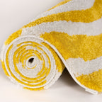 Joli Wavy Stripes Yellow & White Rug | Rectangular | 80x150cm − 200x290cm The Rugs