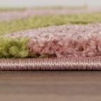 Joli Wavy Stripes Green & Pink Rug | Rectangular | 80x150cm − 200x290cm The Rugs