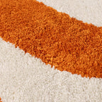 Joli Wave Orange & White Rug | Rectangular | 80x150cm − 200x290cm The Rugs