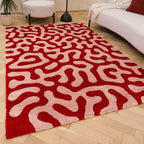 Joli Red & Pink Doodle Rug | Rectangular | 80x150cm − 200x290cm The Rugs