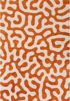 Joli Orange & White Doodle Rug | Rectangular | 80x150cm − 200x290cm The Rugs