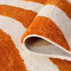 Joli Wave Orange & White Rug | Rectangular | 80x150cm − 200x290cm The Rugs