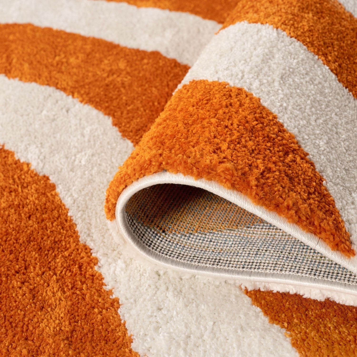 Joli Wave Orange & White Rug | Rectangular | 80x150cm − 200x290cm The Rugs
