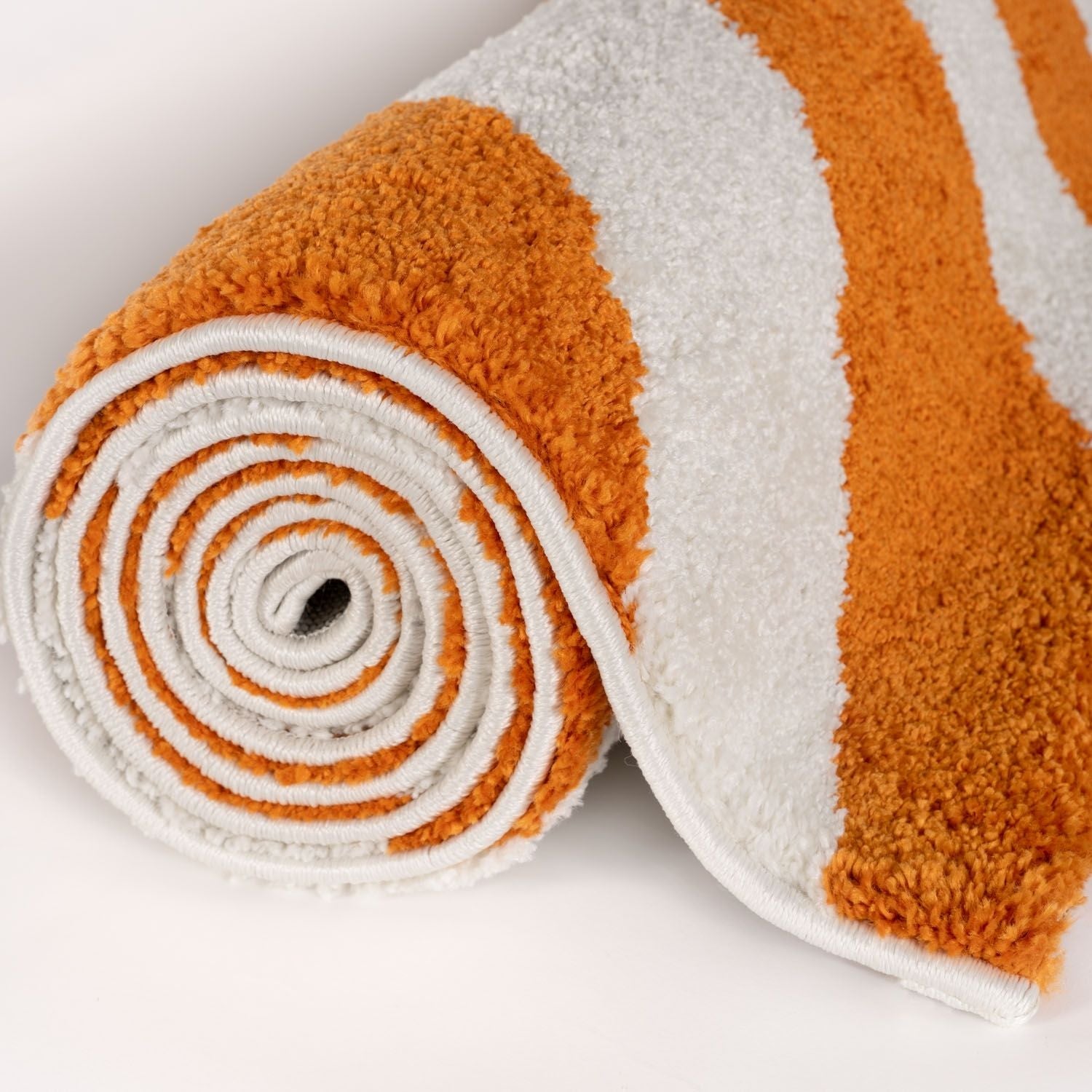 Joli Wave Orange & White Rug | Rectangular | 80x150cm − 200x290cm The Rugs