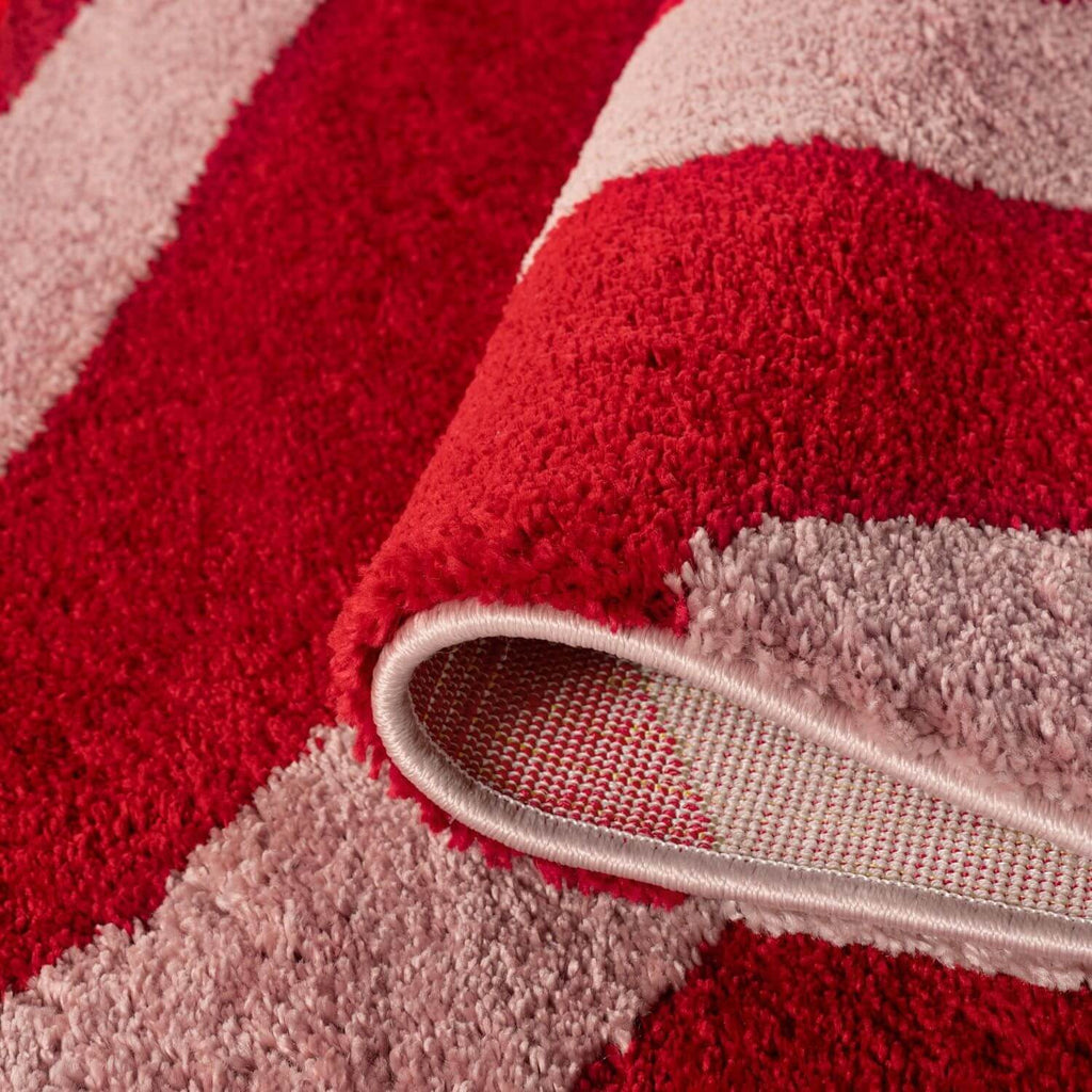 Joli Wave Red & Pink Rug | Rectangular | 80x150cm − 200x290cm The Rugs