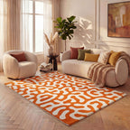 Joli Orange & White Doodle Rug | Rectangular | 80x150cm − 200x290cm The Rugs