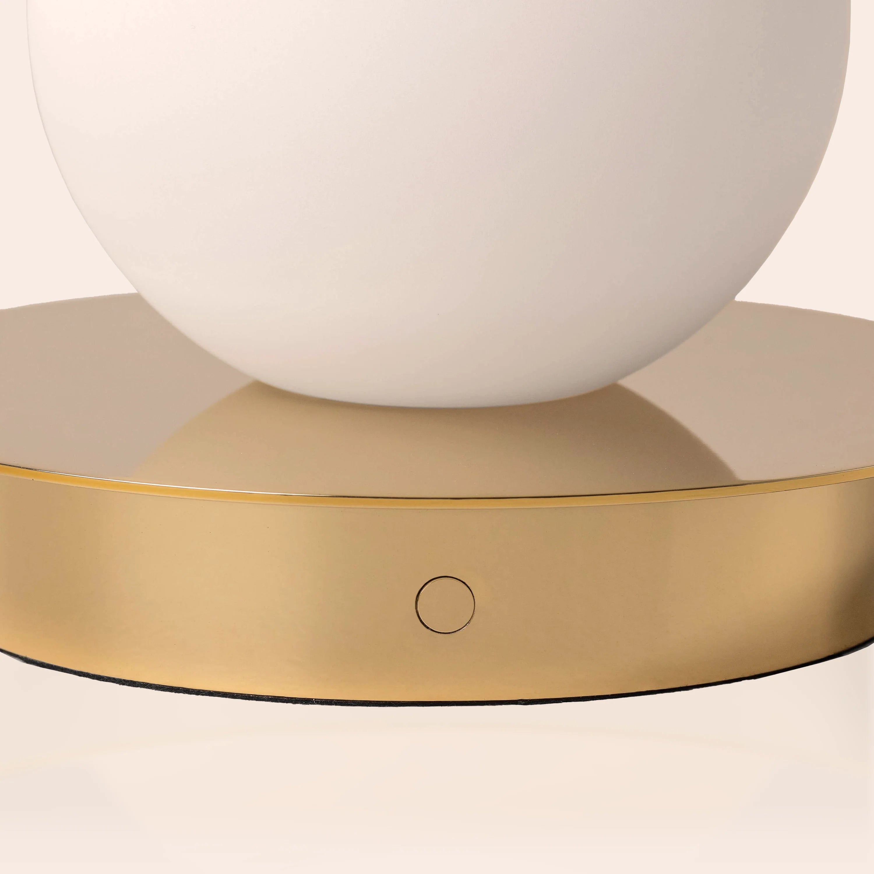 Brass opal disk cordless table lamp houseof KEFINO