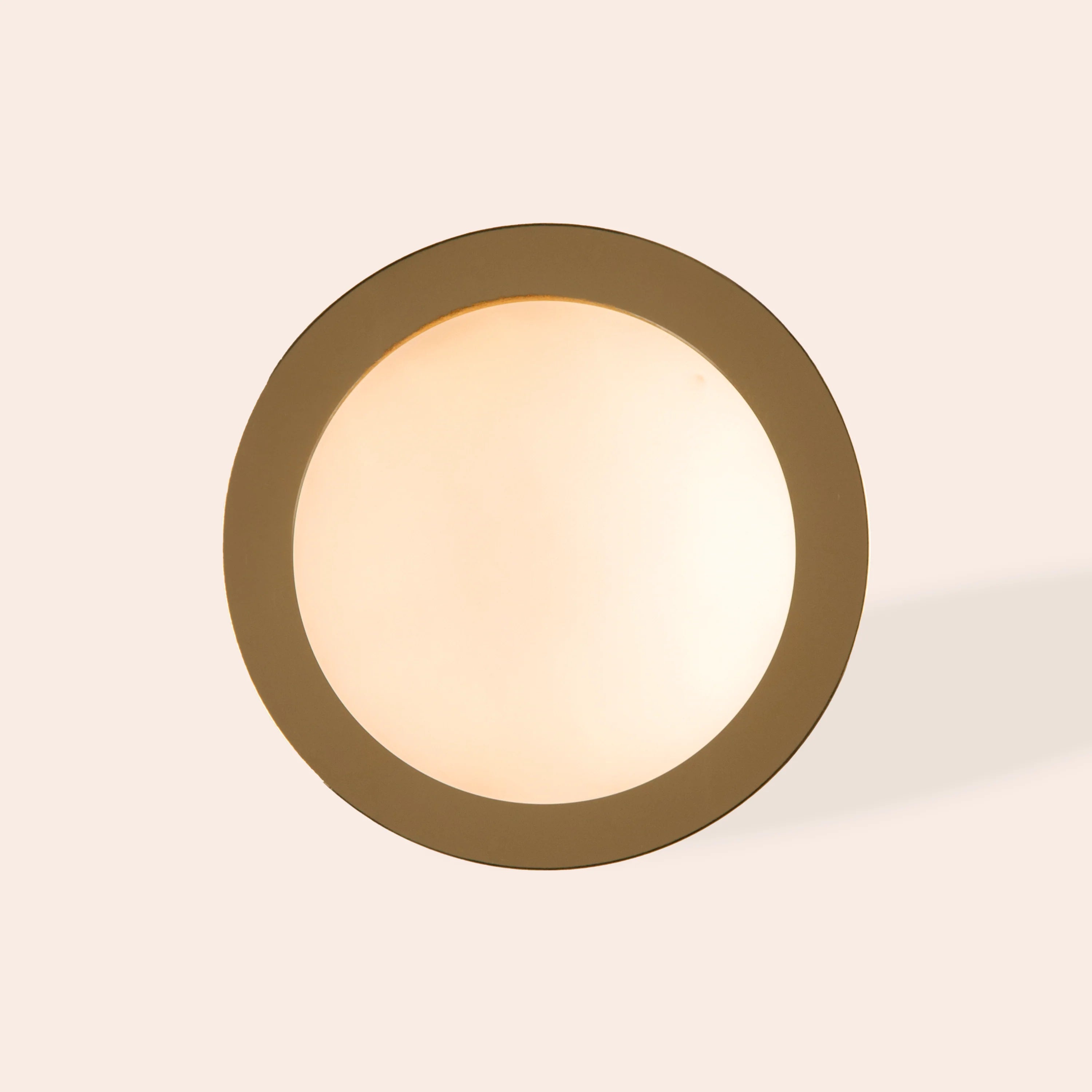 Brass opal disk cordless table lamp houseof KEFINO