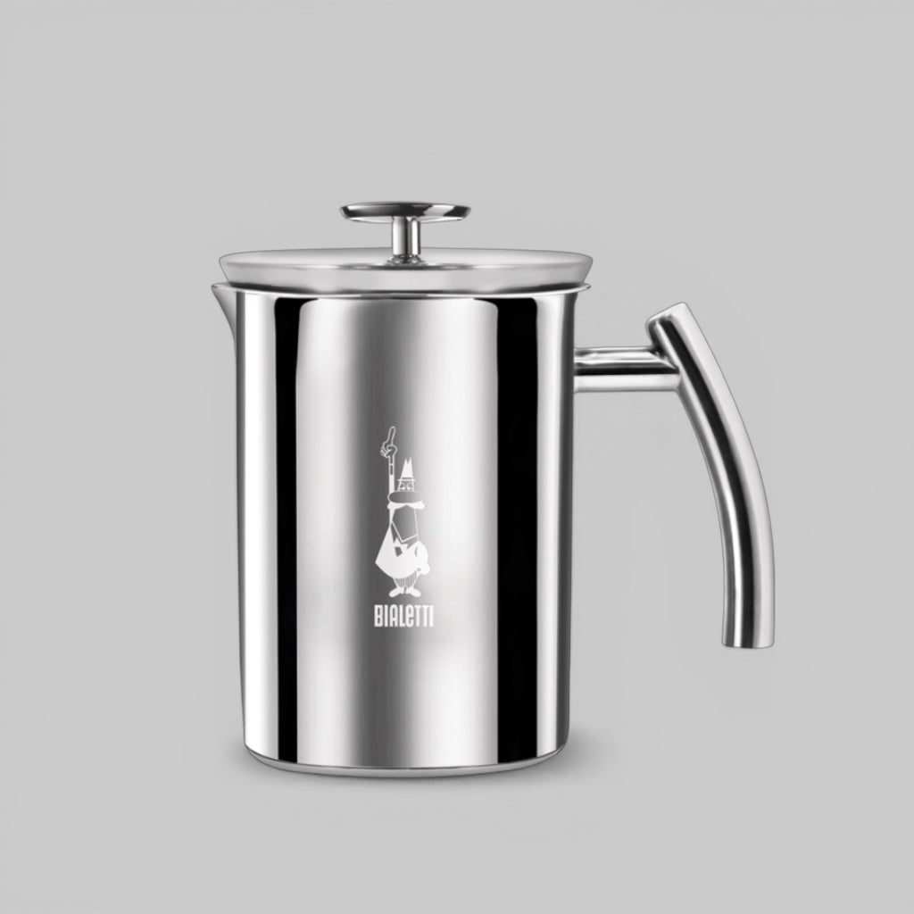 Bialetti Manual Milk Frother | Stainless Steel | 300ml Brew Italia