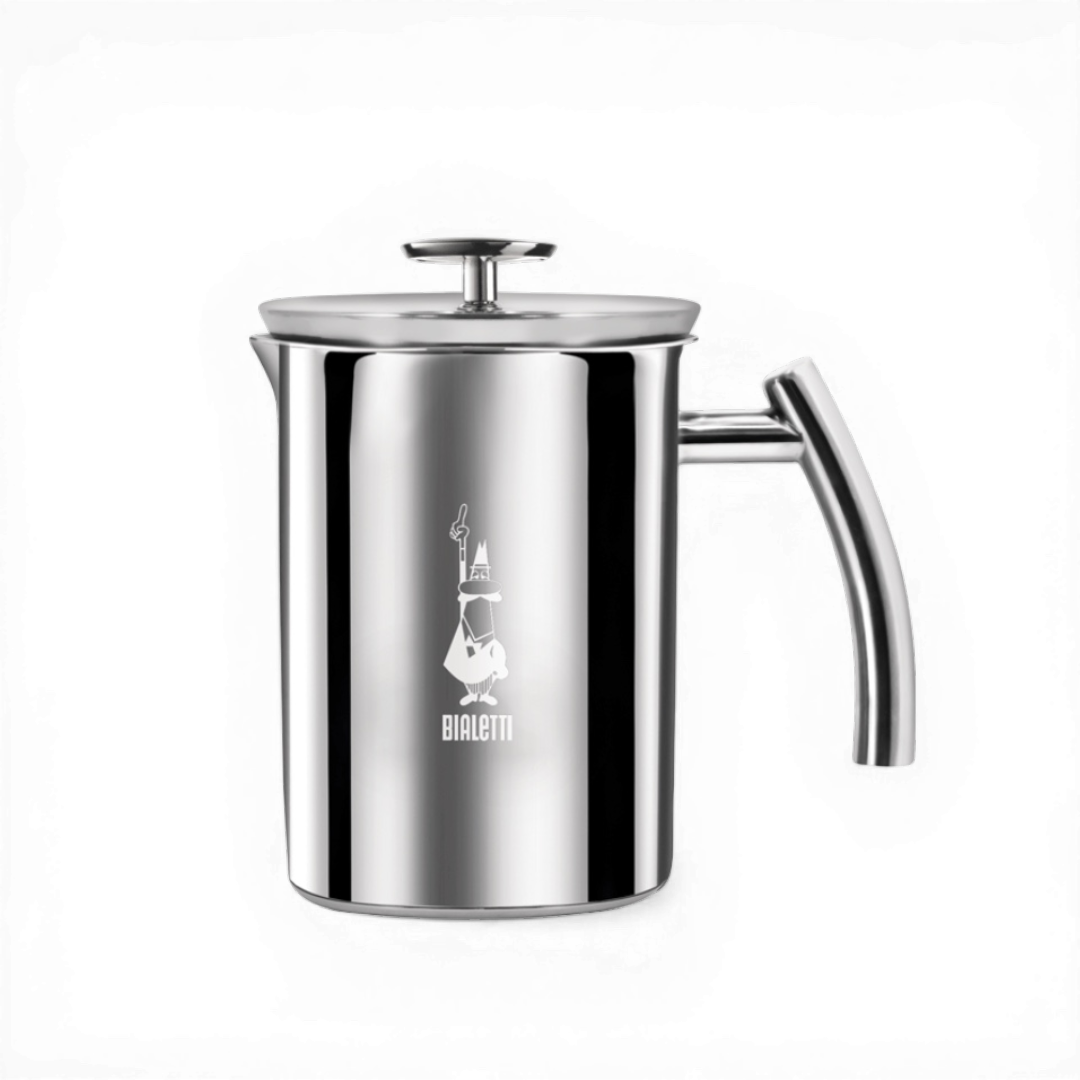 Bialetti Manual Milk Frother | Stainless Steel | 300ml Brew Italia