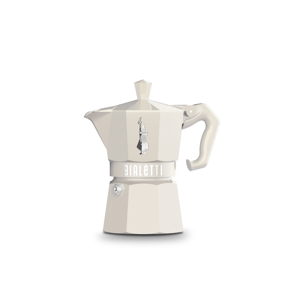 Bialetti Moka Express Exclusive | 3 or 6 cup | Red/ Blue/ Black/ Cream/ Green 3 Cup Cream Brew Italia