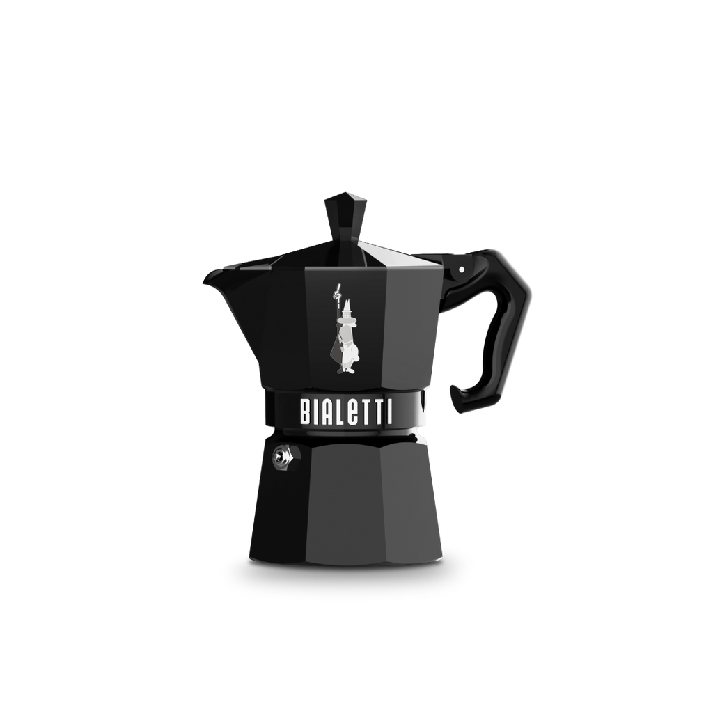 Bialetti Moka Express Exclusive | 3 or 6 cup | Red/ Blue/ Black/ Cream/ Green 3 Cup Black Brew Italia