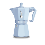 Bialetti Moka Express Exclusive | 3 or 6 cup | Red/ Blue/ Black/ Cream/ Green 6 Cup Pastel Blue Brew Italia