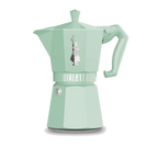 Bialetti Moka Express Exclusive | 3 or 6 cup | Red/ Blue/ Black/ Cream/ Green 6 Cup Pastel Green Brew Italia
