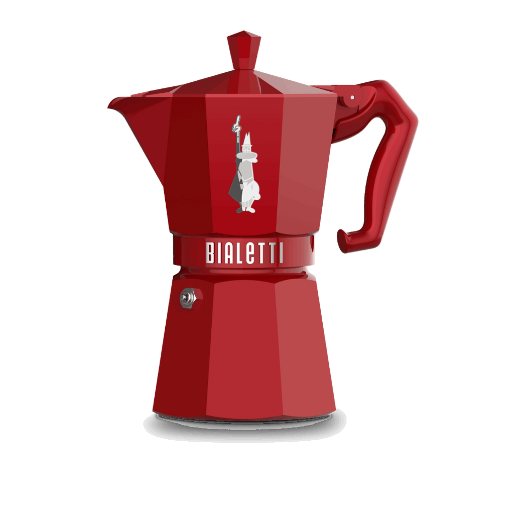 Bialetti Moka Express Exclusive | 3 or 6 cup | Red/ Blue/ Black/ Cream/ Green 6 Cup Red Brew Italia