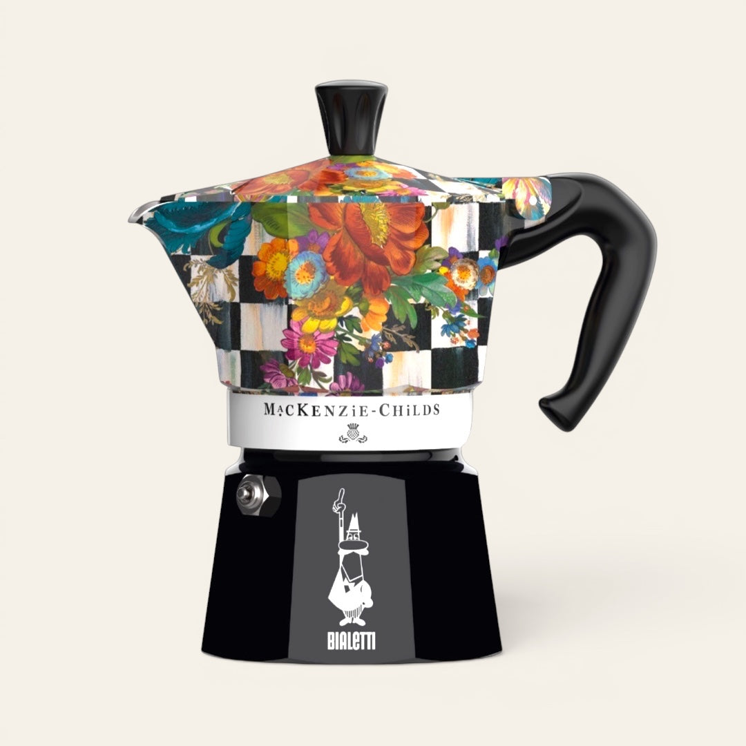 Bialetti X Mackenzie Childs Moka Express | 3 or 6 cup | Black Brew Italia