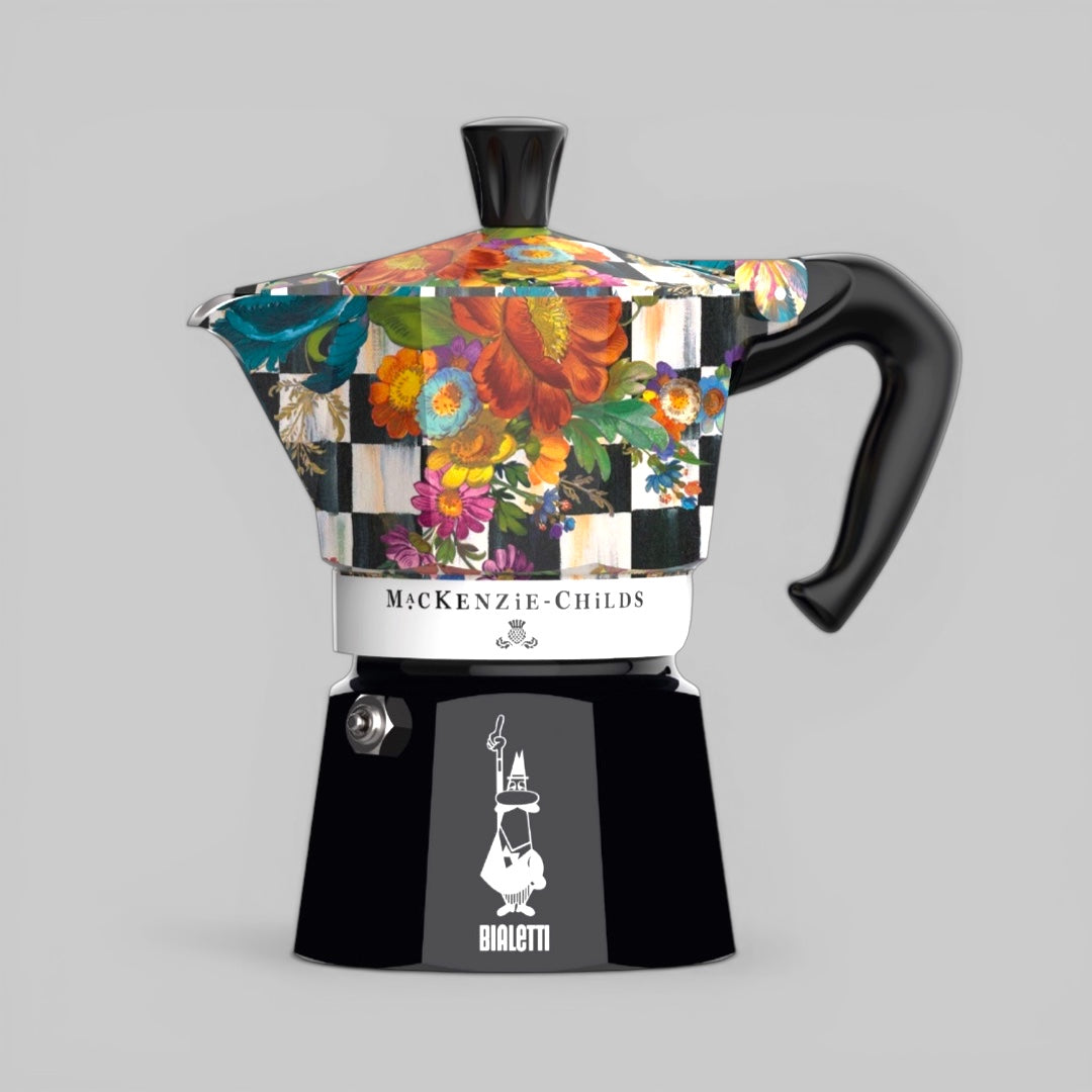 Bialetti X Mackenzie Childs Moka Express | 3 or 6 cup | Black Brew Italia