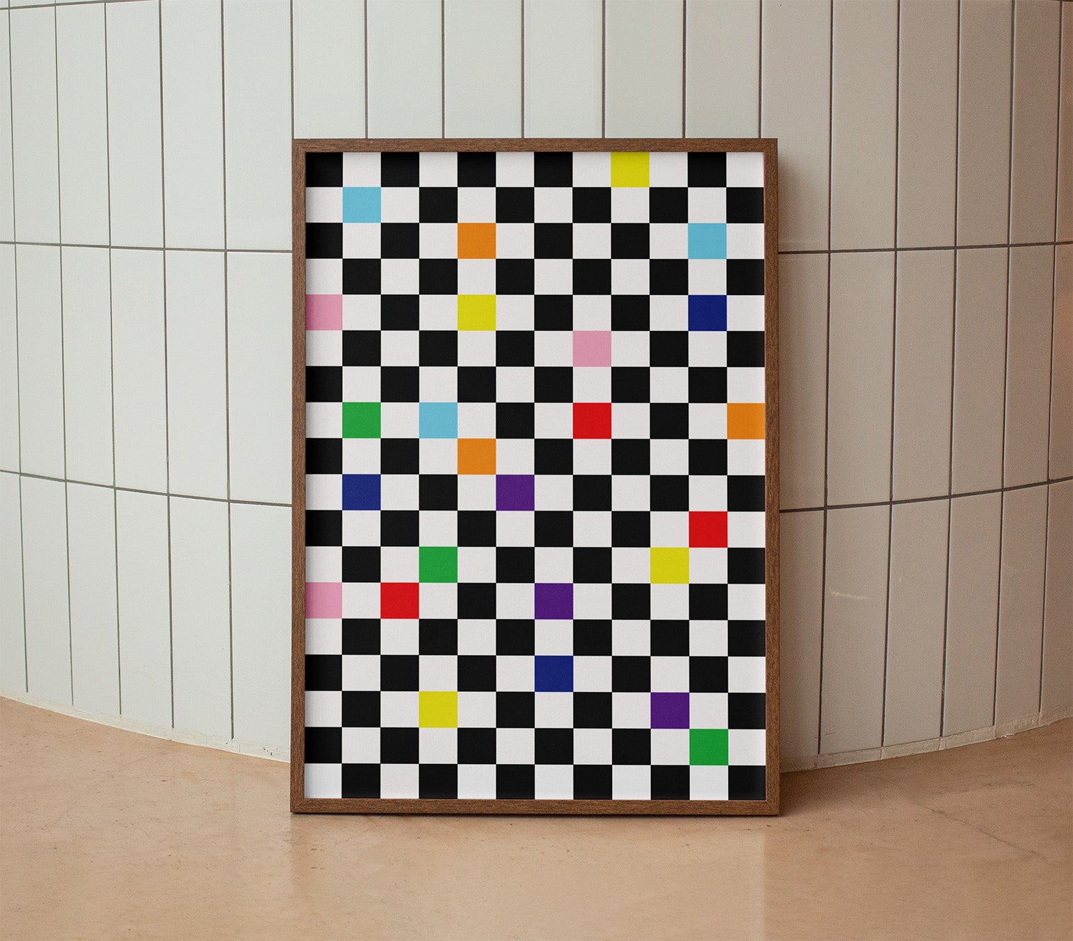 Checkmate Poster in wooden frame