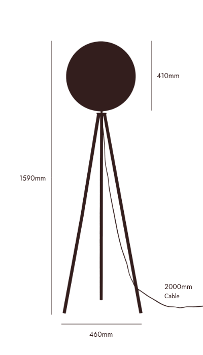 Charcoal Grey Diffuser Floor Lamp − Houseof houseof.com