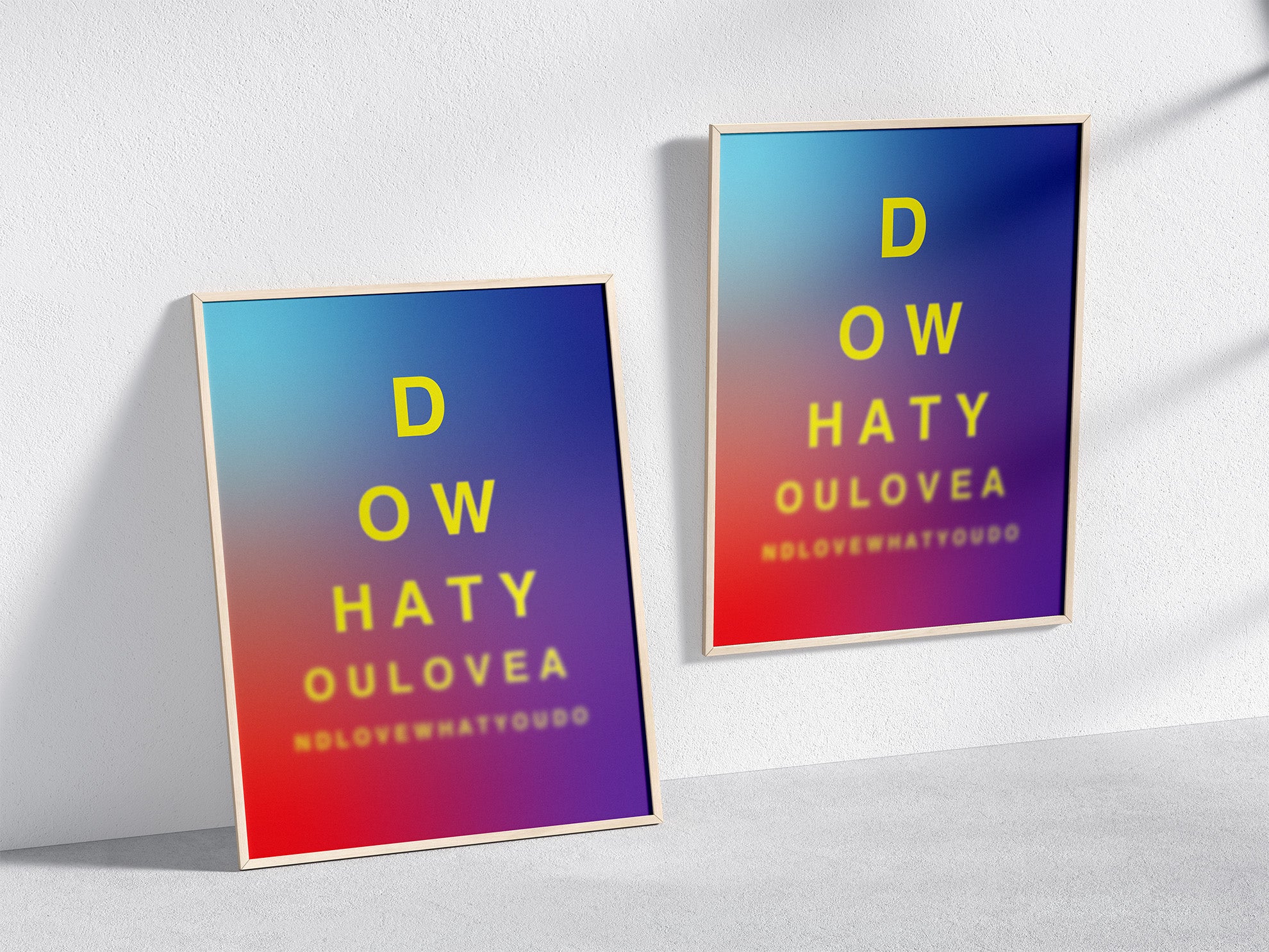 Do What You Love Poster in Wooden Frames