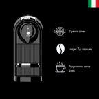 Bialetti CF92 Gioia Plus − Black Coffee Capsule Machine Brew Italia