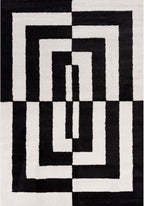Joli Geometric Black & White Rug | Rectangular | 80x150cm − 200x290cm The Rugs