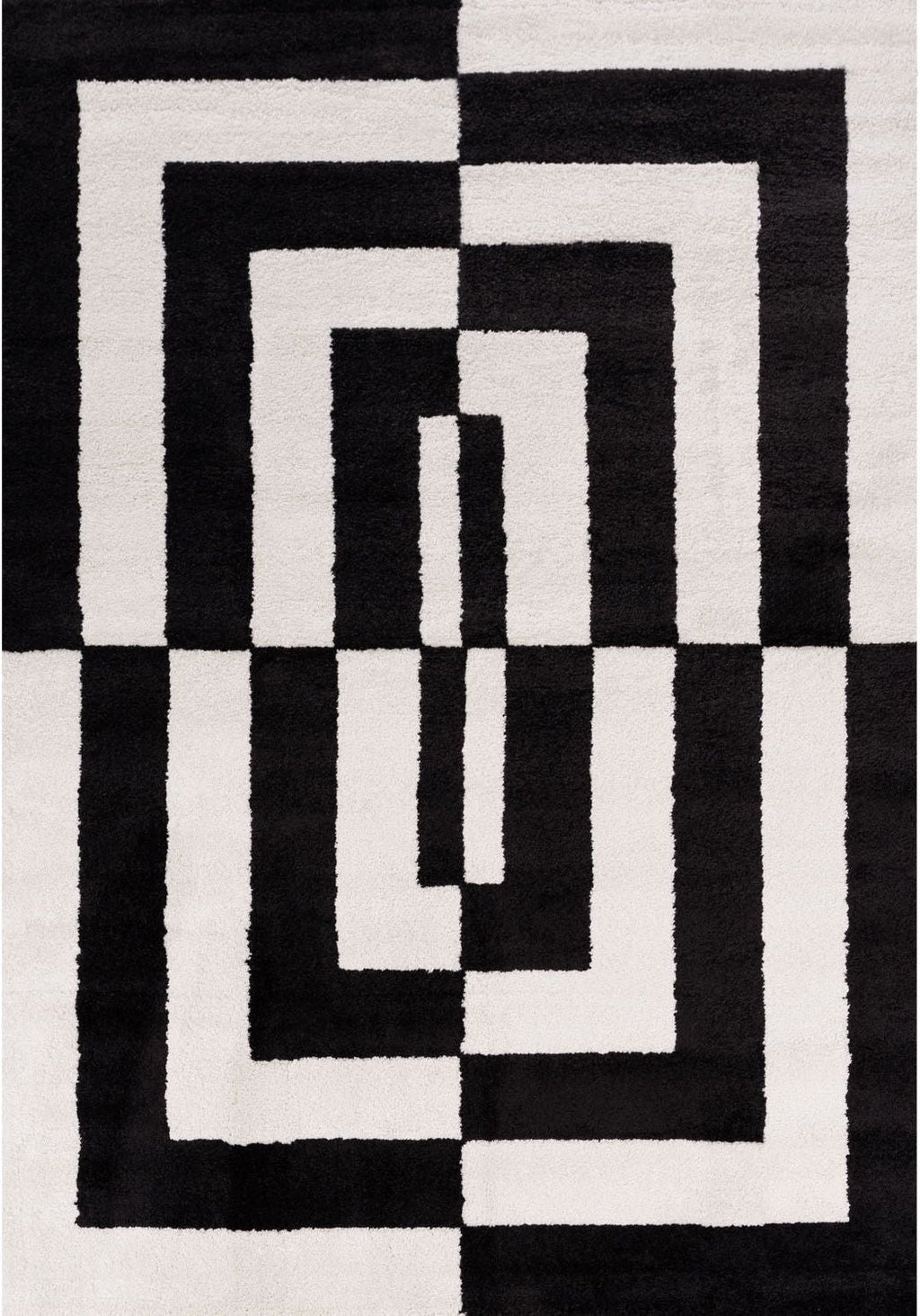 Joli Geometric Black & White Rug | Rectangular | 80x150cm − 200x290cm 240X340 cm The Rugs
