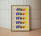 KEFINO Logo Poster in Wooden Frame