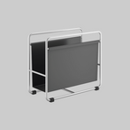 KEFINO ZACK matte black minimalist magazine rack steel
