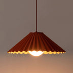 Burnt Orange Pleat Pendant Ceiling Light − Large − Houseof X Emma Gurner houseof.com