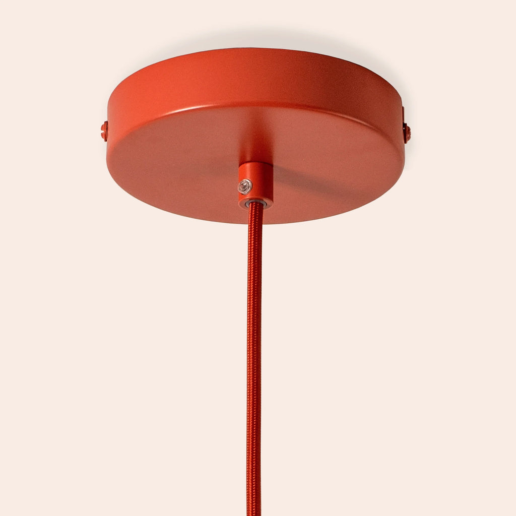 Burnt Orange Pleat Pendant Ceiling Light − Large − Houseof X Emma Gurner houseof.com