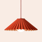 Burnt Orange Pleat Pendant Ceiling Light − Large − Houseof X Emma Gurner houseof.com