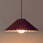 Burgundy Pleat Pendant Ceiling Light − Large − Houseof X Emma Gurner houseof.com