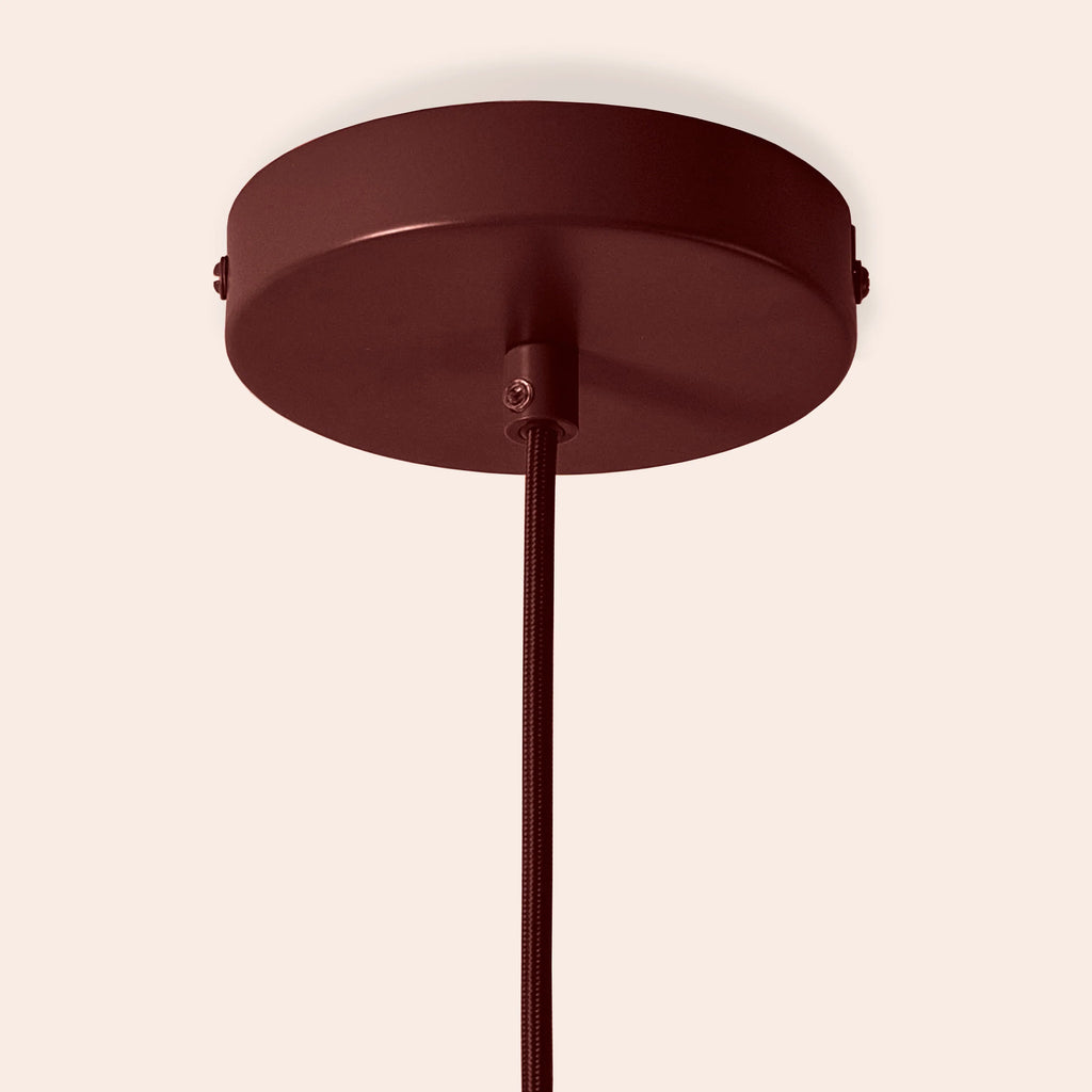 Burgundy Pleat Pendant Ceiling Light − Large − Houseof X Emma Gurner houseof.com