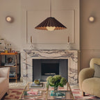 Burgundy Pleat Pendant Ceiling Light − Large − Houseof X Emma Gurner houseof.com