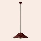 Burgundy Pleat Pendant Ceiling Light − Large − Houseof X Emma Gurner houseof.com
