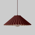 Burgundy Pleat Pendant Ceiling Light − Large − Houseof X Emma Gurner houseof.com