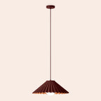 Burgundy Pleat Pendant Ceiling Light − Large − Houseof X Emma Gurner houseof.com