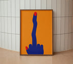 Middle_finger_Poster_in_wooden_frame