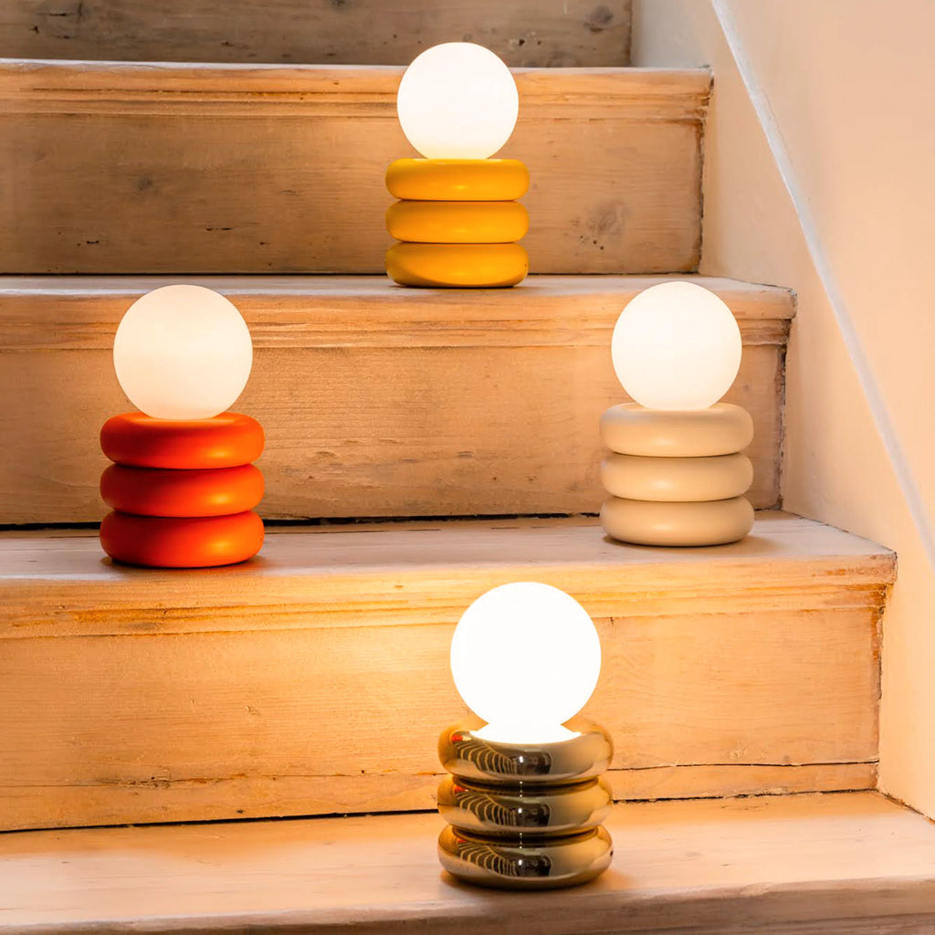 Sand Grey Tube Cordless Table Lamp − Houseof houseof.com
