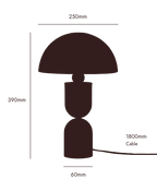 Sand Grey Dome Mushroom Table Lamp − Houseof houseof.com