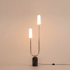 Olive Green Marble Curve Floor Lamp − Houseof houseof.com