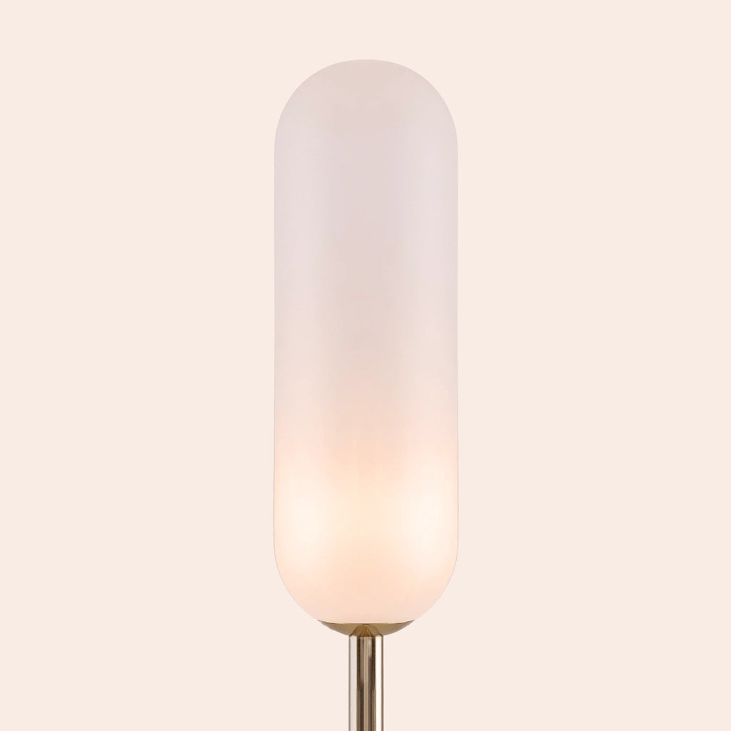 Olive Green Marble Curve Floor Lamp − Houseof houseof.com