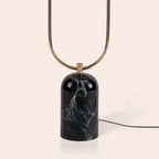 Olive Green Marble Curve Floor Lamp − Houseof houseof.com