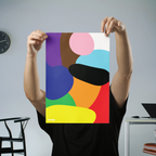Person holding Humanity Rainbow Poster 