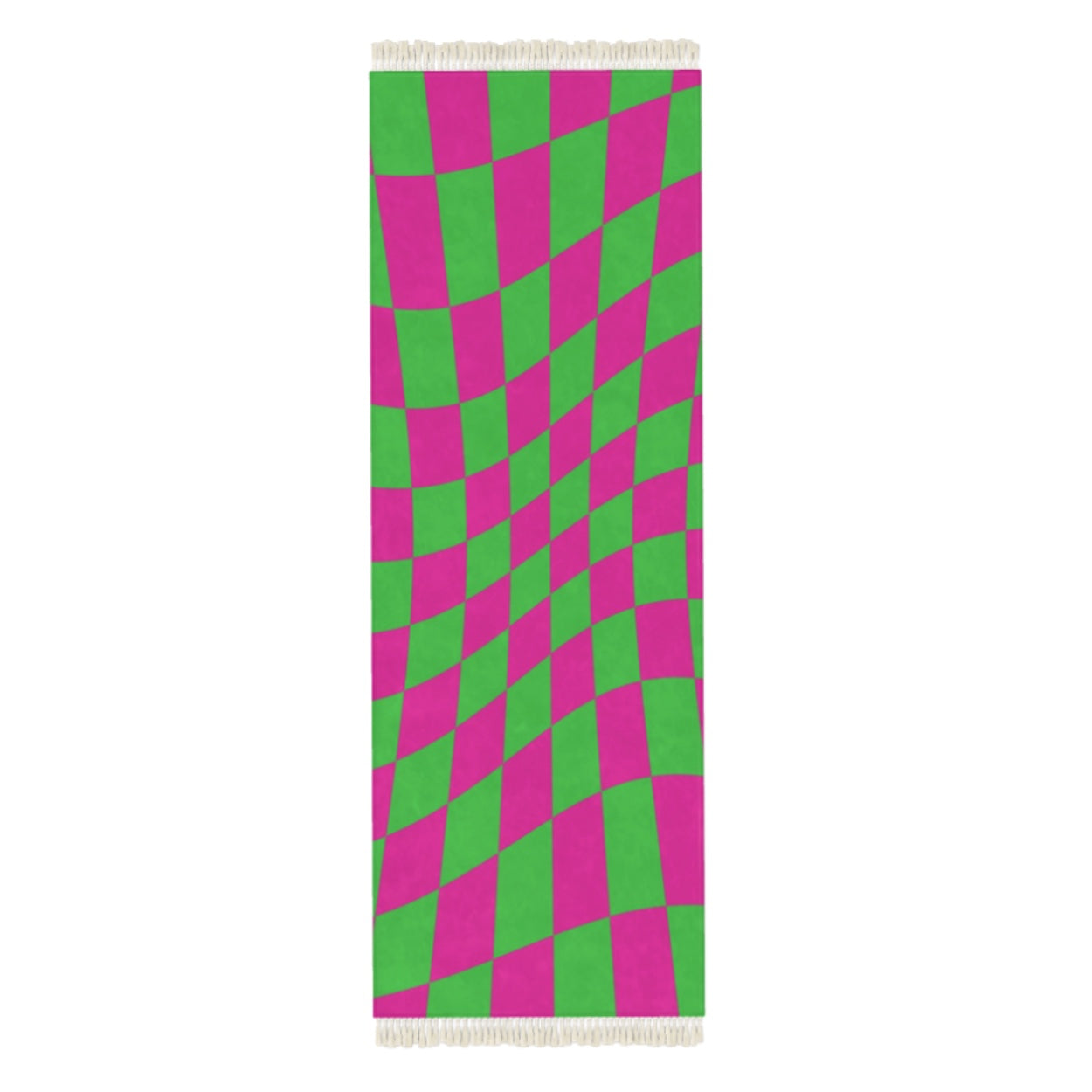 Pink & Green Checkerboard Runner 180x63cm