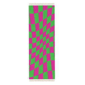 Pink & Green Checkerboard Runner 180x63cm
