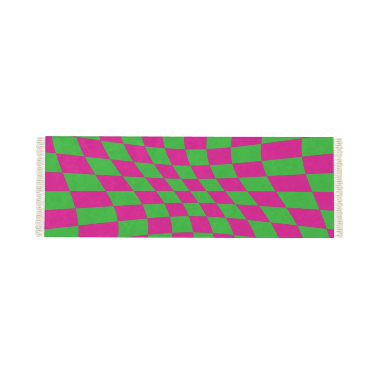 Pink & Green Checkerboard Runner 180x63cm